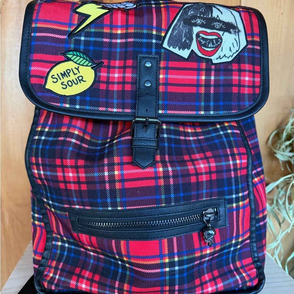 Disney Cruella Live Action Plaid Backpack--NWOT
